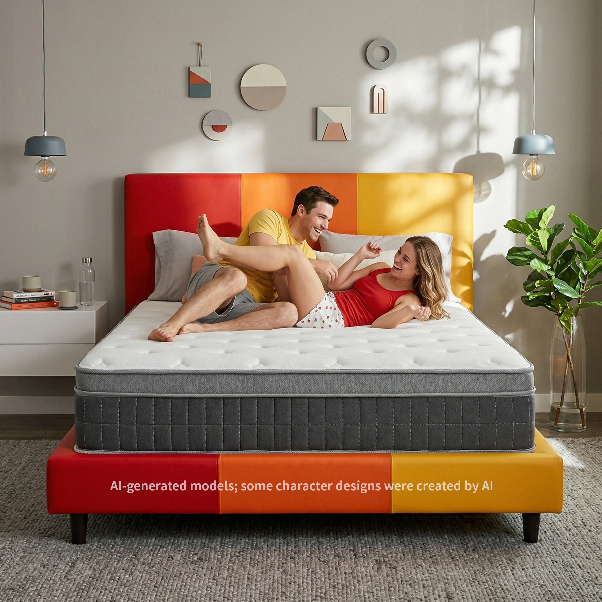 CorePillow Full Size Mattress 14 Inch, Medium Firm Hybrid Mattress with Cool Vent & Motion Isolation, Full Mattress in a Box for Singles & Apartment Bedrooms,CertiPUR-US Certified